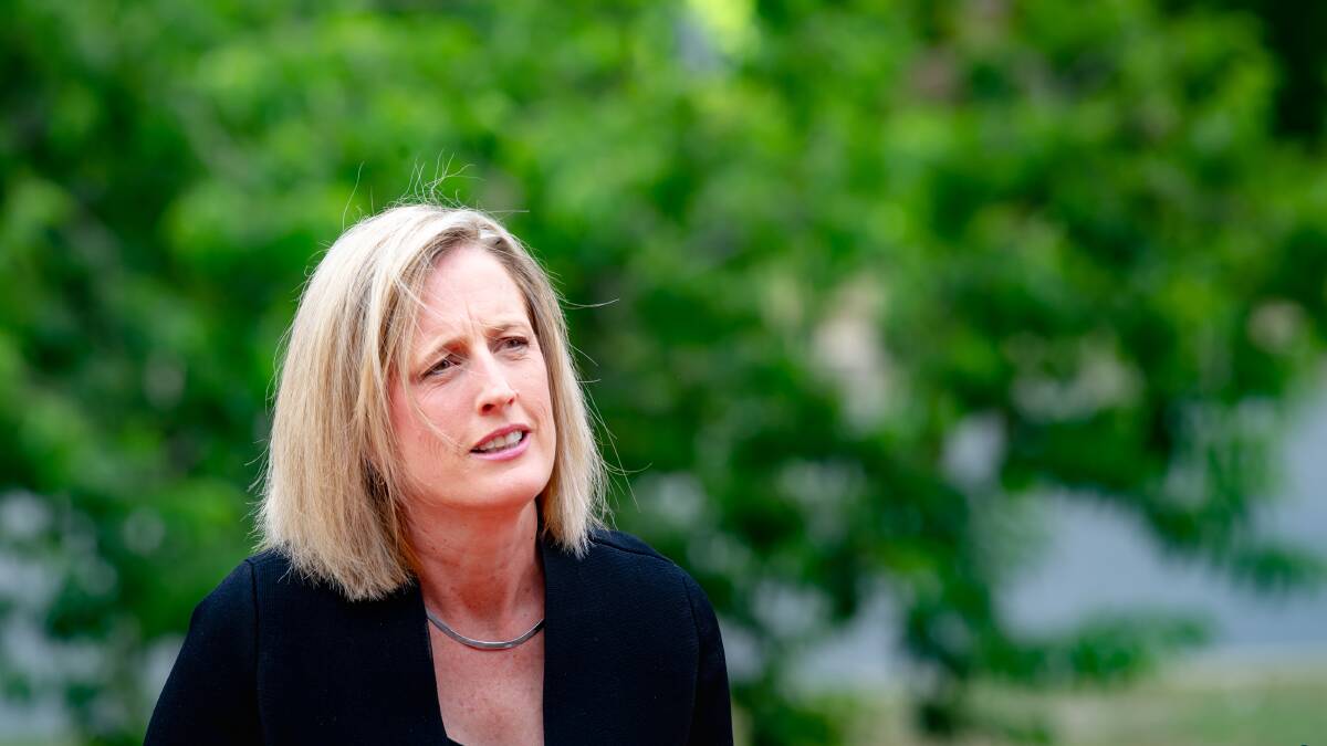 Labor public services spokeswoman Katy Gallagher says Services Australia staff will be overworked as a result of job cuts. Picture: Elesa Kurtz