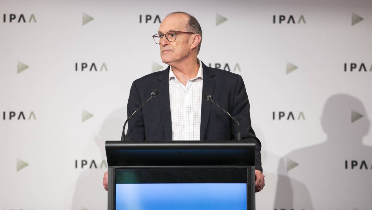 Department of the Prime Minister and Cabinet secretary Phil Gaetjens gives an end-of-year address to the public service on Wednesday. Picture: Keegan Carroll