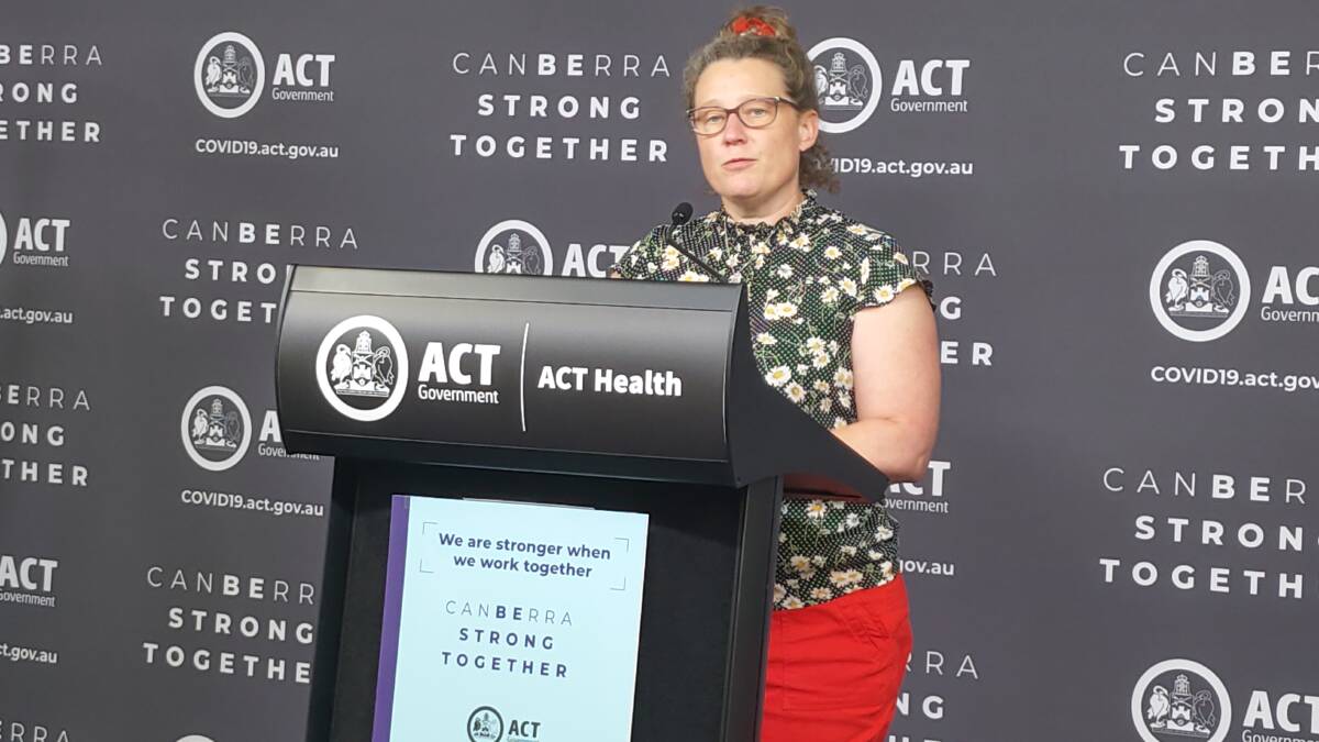 ACT chief health officer Kerryn Coleman announces new quarantine measures for the territory. Picture: Katie Burgess