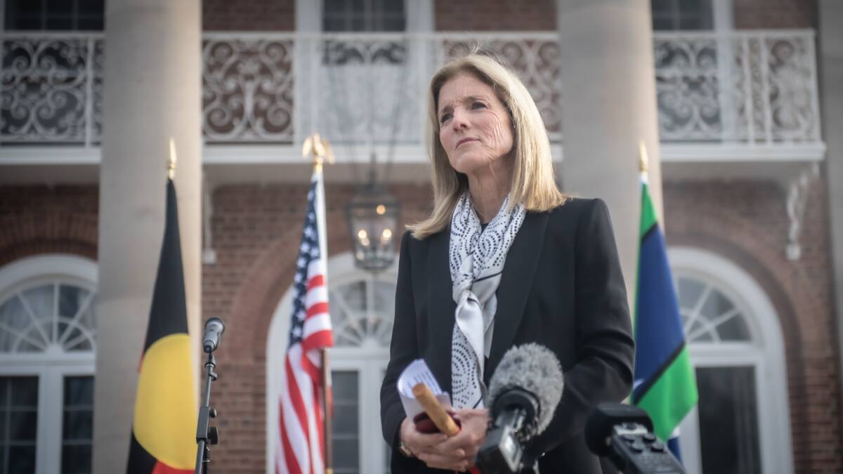 New United States ambassador to Australia Caroline Kennedy at the US Embassy in Canberra. Picture: Karleen Minney