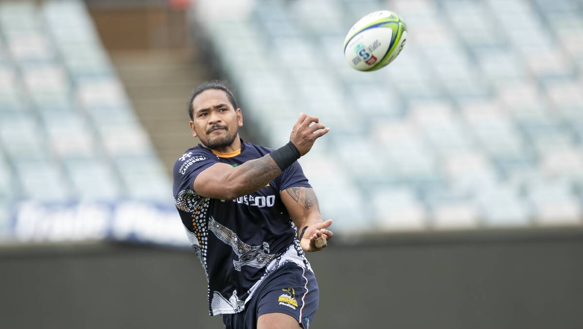 Solomone Kata has re-signed with the Brumbies and is expected to push for a starting spot. Picture: Keegan Carroll