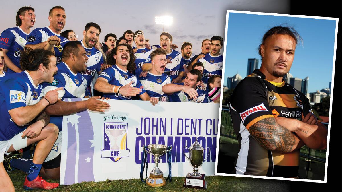 The Penrith Emus will join the John I Dent Cup after being booted from the Shute Shield. Pictures: Dion Georgopoulos (main)/Getty (inset)