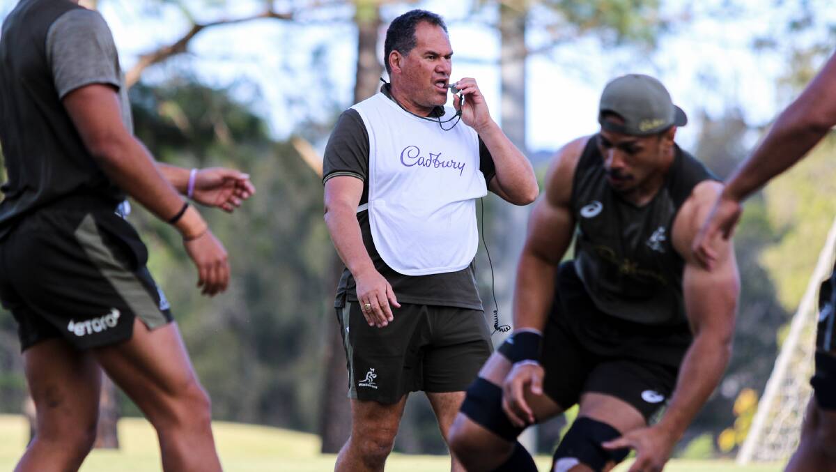 Wallabies coach Dave Rennie marvels at Michael Hooper's resilience. Picture: Andrew Phan/Wallabies Media