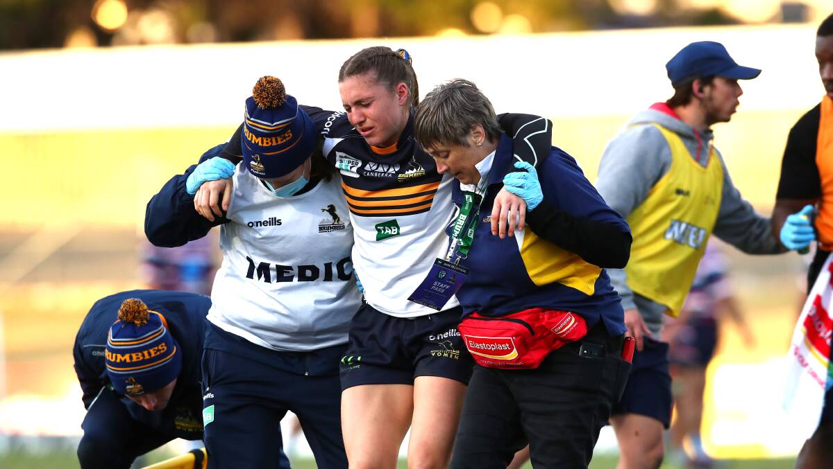 The Brumbies are hoping flyhalf Ella Ryan will be fit to play in Coffs Harbour. Picture: Keegan Carroll
