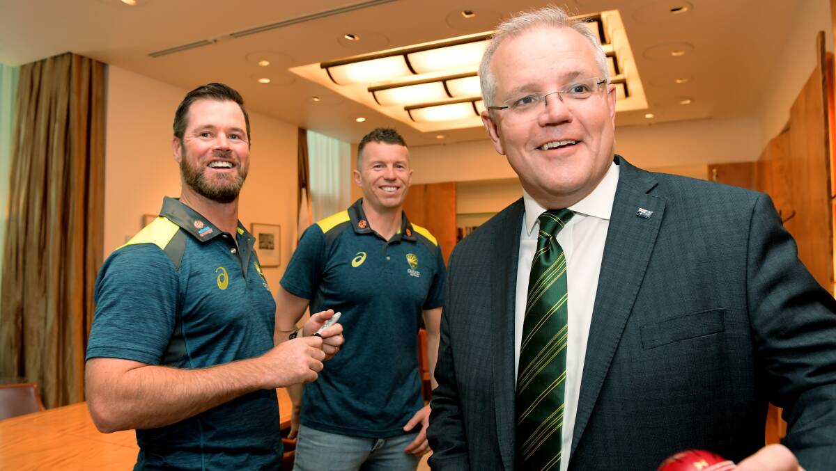 Could Dan Christian and Peter Siddle give Scott Morrison an over on Thursday? Picture: Getty