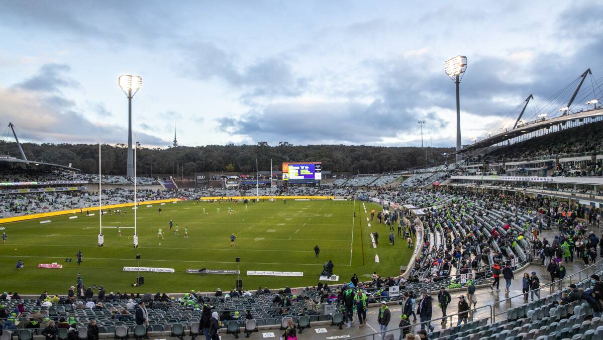The Raiders and Brumbies are considering asking for more compensation to play at an outdated venue. Picture by Keegan Carroll