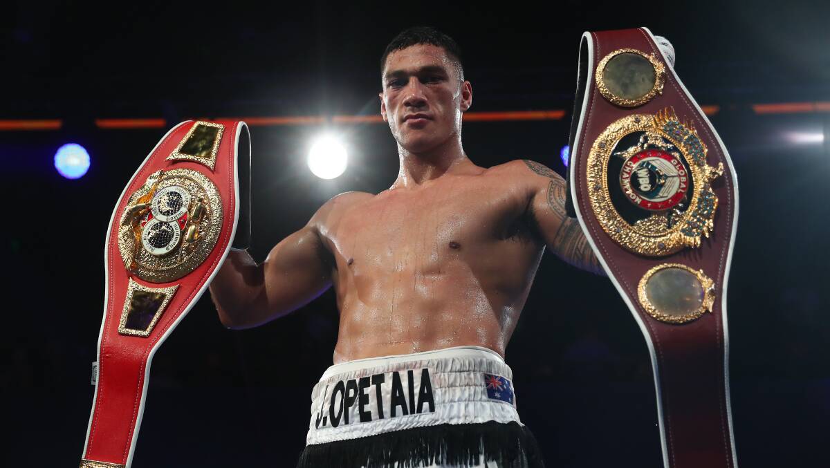 Jai Opetaia is closing in on a world title shot and there is a chance it could come in Canberra. Picture: Getty Images