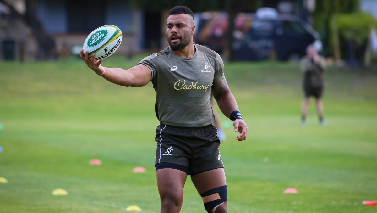 Samu Kerevi is a chance to make his Test return as Dave Rennie prepares to make changes. Picture: Andrew Phan/Wallabies media