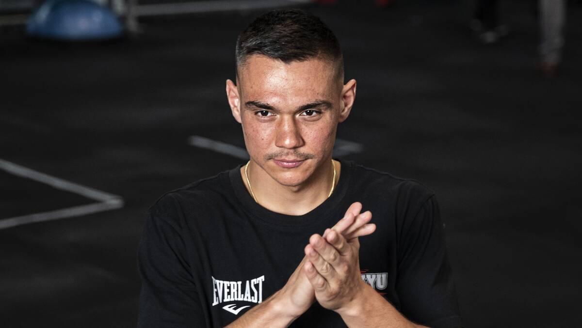 Tim Tszyu is on the verge of a world title shot if he can get through Bowyn Morgan. Picture: Getty