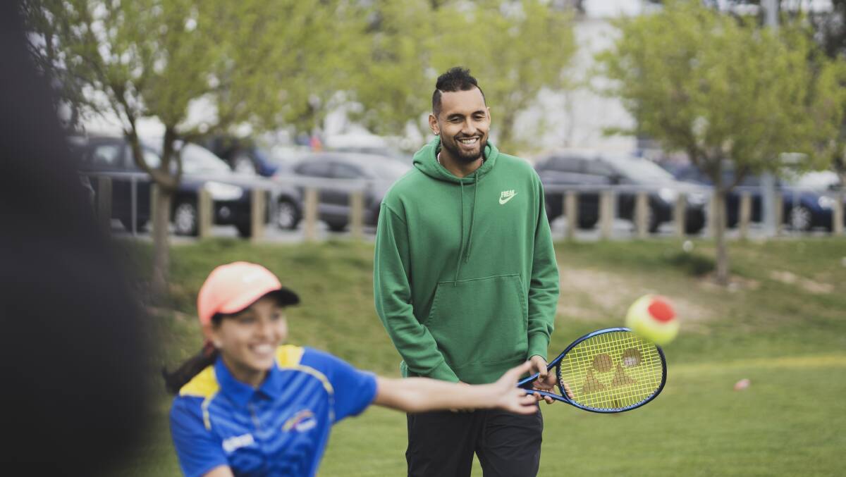 Nick Kyrgios' foundation is involved in an app to change the game for kids. Picture by Dion Georgopoulos