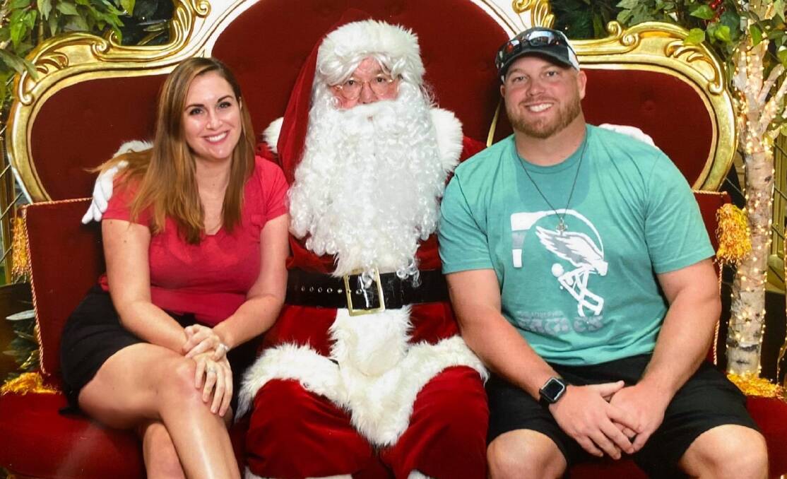 The Gailey family met the big man in red in Canberra this week. Picture: Supplied