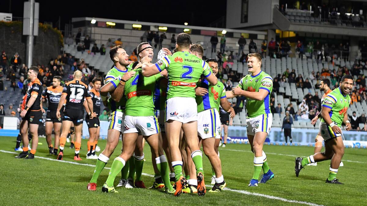 Canberra claimed a 48-12 win over Wests in their last match at Campbelltown in 2018. Picture: NRL Imagery
