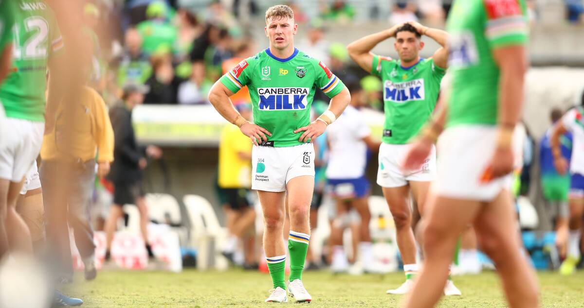 Canberra halfback George Williams says the Raiders are not far from turning their form slump around. Picture: Keegan Carroll