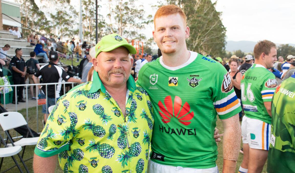 Rick Horsburgh is his son Corey's biggest fan. Picture: Raiders Media