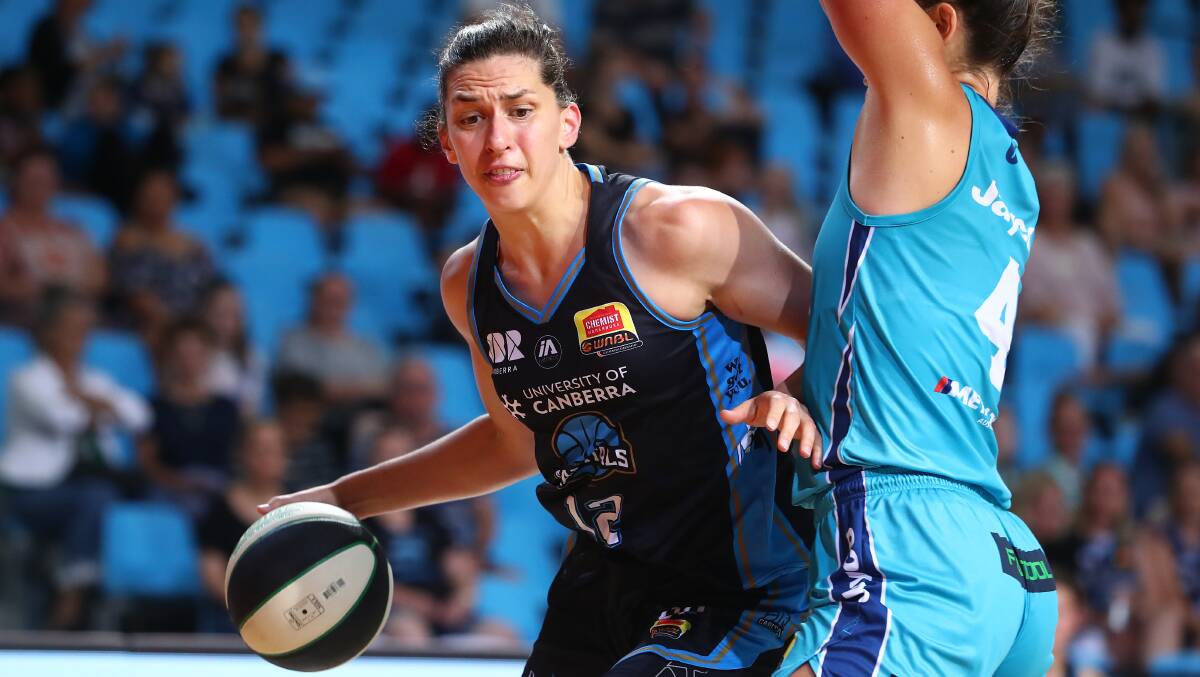 Marianna Tolo played a starring role for Canberra as they shut down the Flyers. Picture: Getty