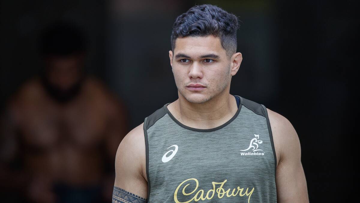 Noah Lolesio's place as the Wallabies' starting flyhalf has been questioned. Picture: Getty