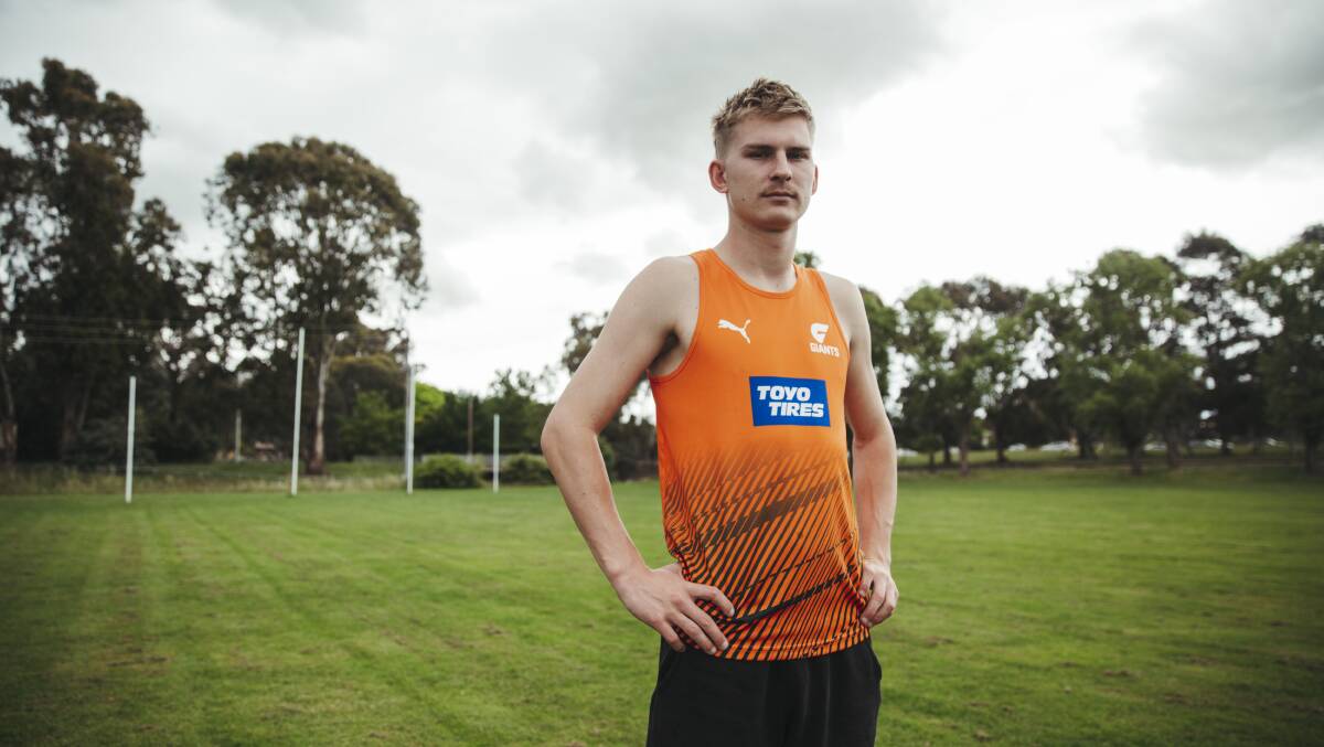 Queanbeyan defender Josh Fahey is likely to be drafted by the GWS Giants at next week's AFL draft. Picture: Dion Georgopoulos