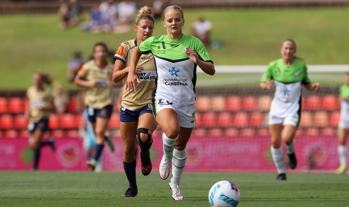 Hayley Taylor-Young laid on Canberra's first goal. Picture: Getty