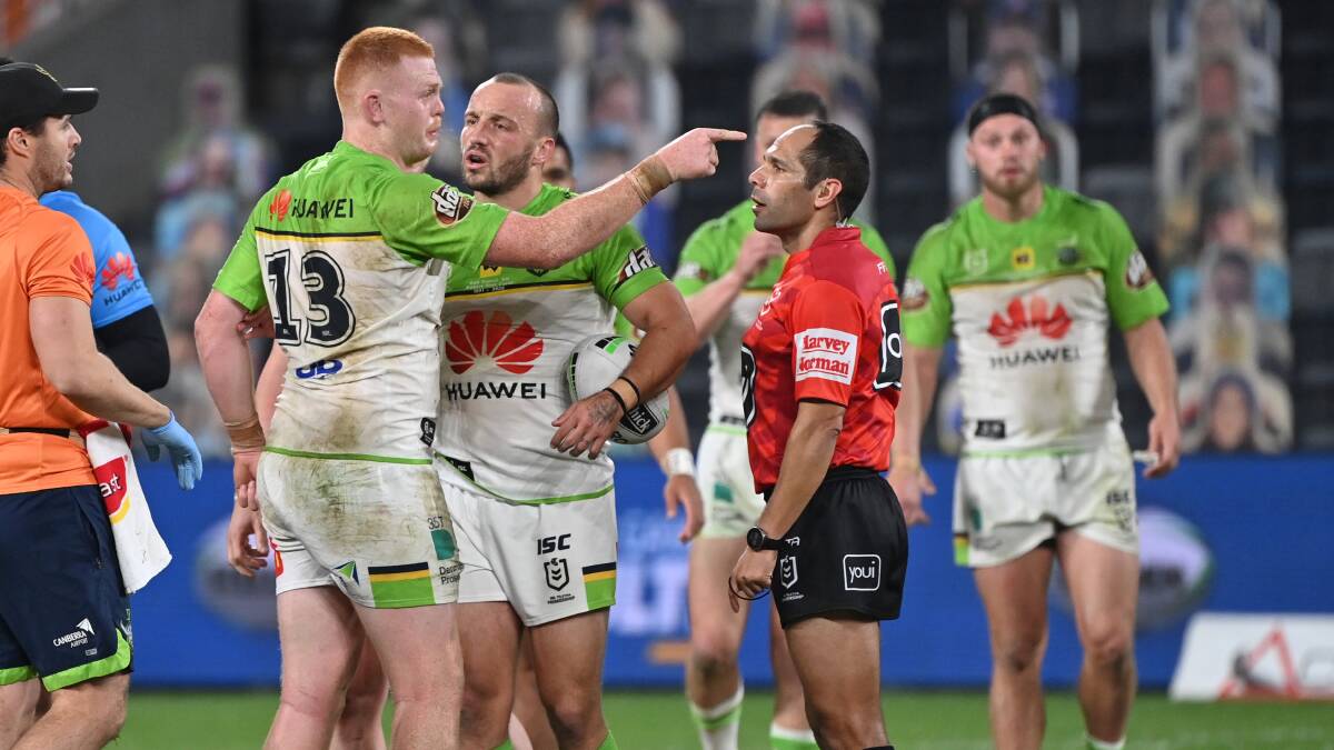 Corey Horsburgh was seeing red in the first half. Picture: NRL Imagery