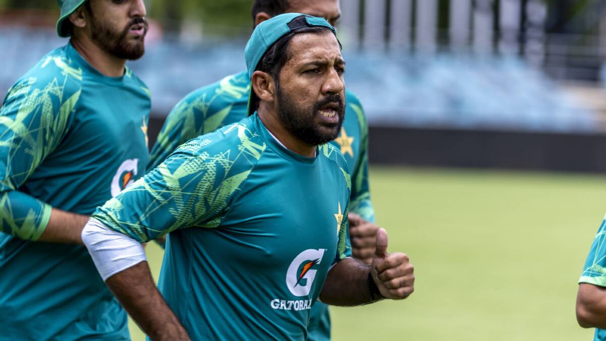 Pakistan wicketkeeper Sarfaraz Ahmed preparing for the Prime Minister's XI clash. Picture by Gary Ramage