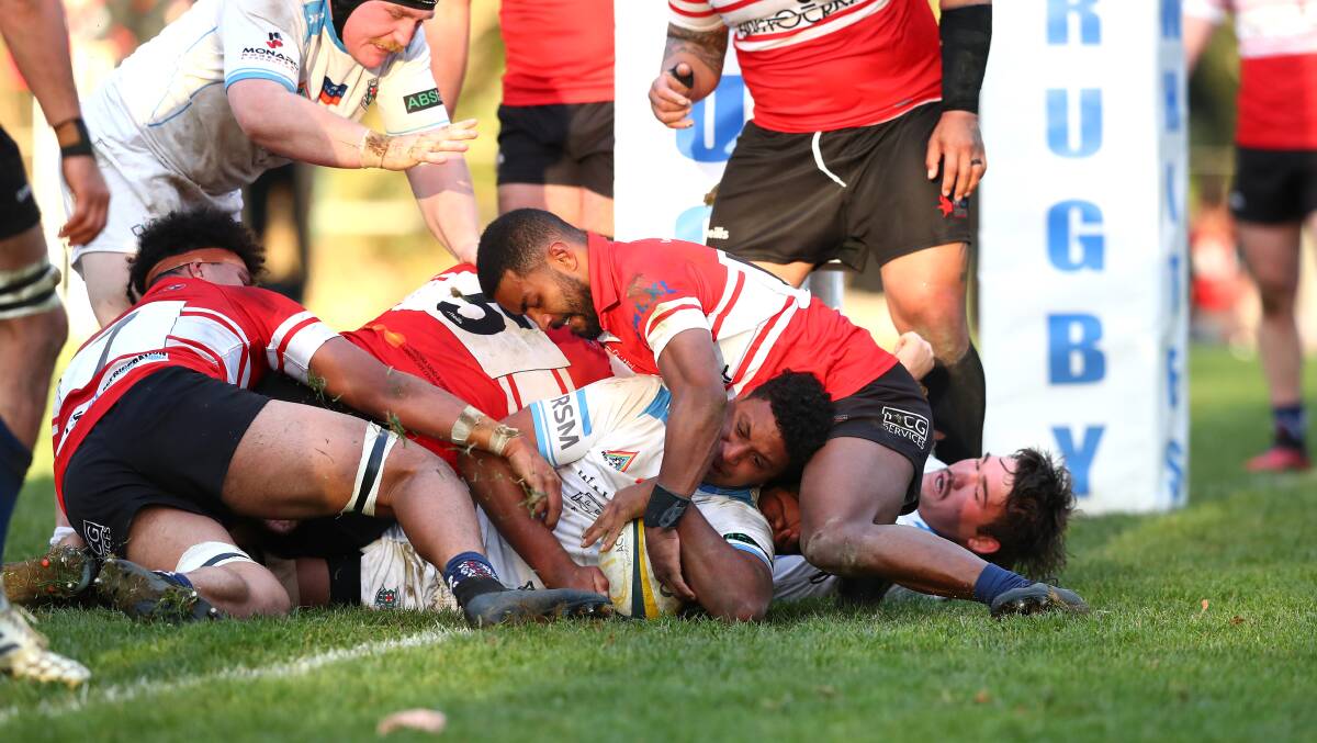 Zeph Tuinona crashed over for two tries. Picture: Keegan Carroll