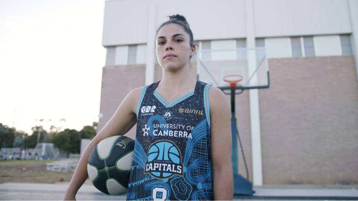 Capitals player Abby Cubillo in the club's Indigenous uniform. Picture: Supplied