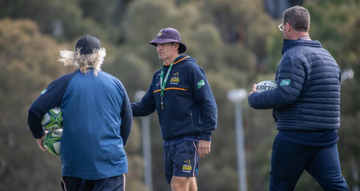 Brumbies assistant Rod Seib could be an option to fill the void left by Dan McKellar post the 2022 season. Picture: Karleen Minney