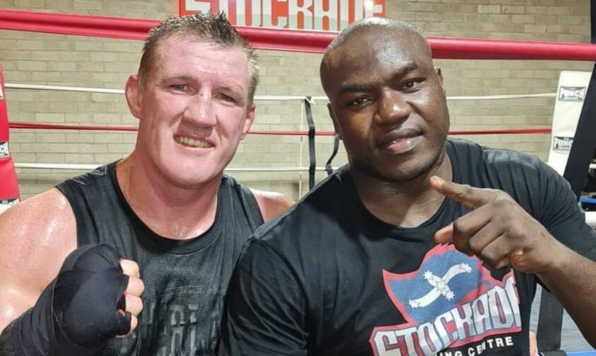 Paul Gallen and Arsene Fosso have been training together with eyes on a common rival. Picture: Supplied