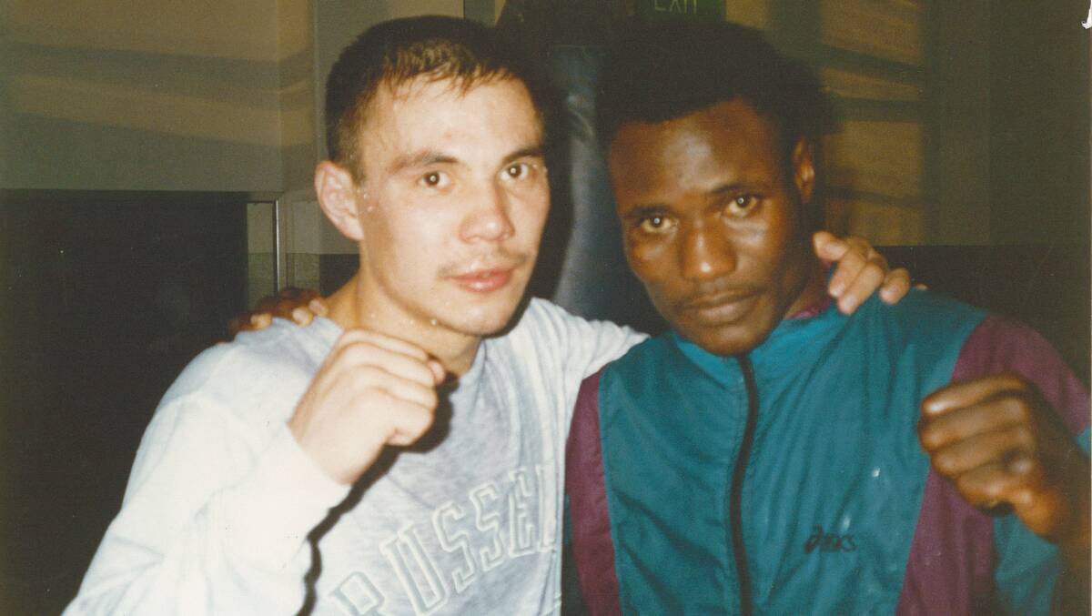 Australian boxing's adopted heroes Kostya Tszyu and Lovemore Ndou. Picture: Supplied