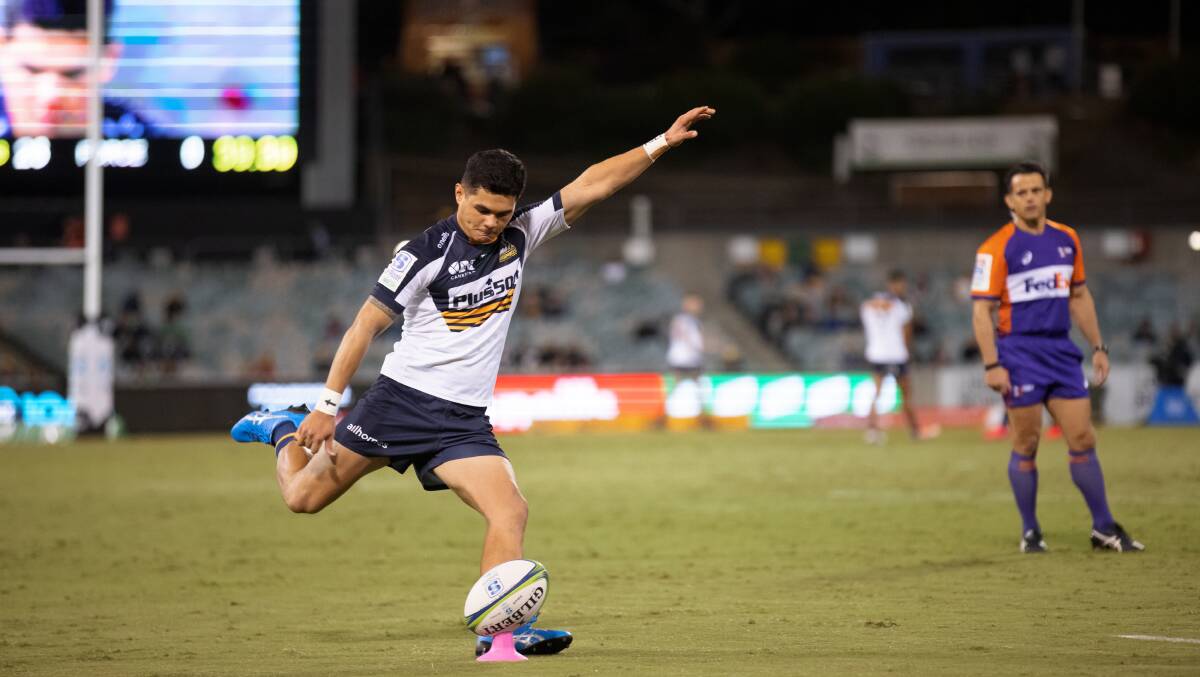 Noah Lolesio will have a major role to play with the boot on Saturday. Picture: Sitthixay Ditthavong