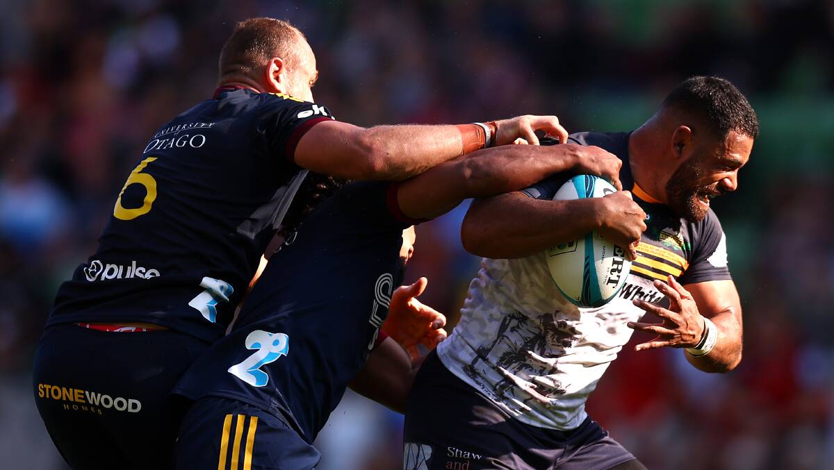 The Brumbies and Highlanders had to scrap for every inch in their Super Round clash. Picture: Getty
