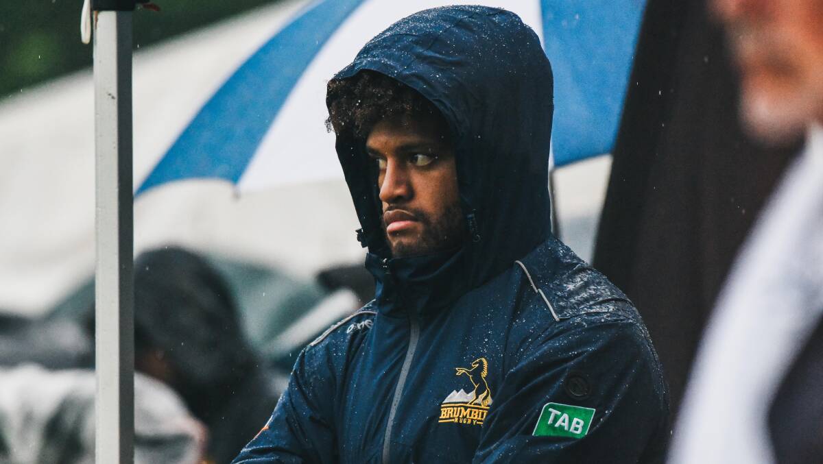 Rob Valetini watched from the sidelines during the Brumbies' pre-season trials. Picture: Lachlan Lawson/Brumbies Media