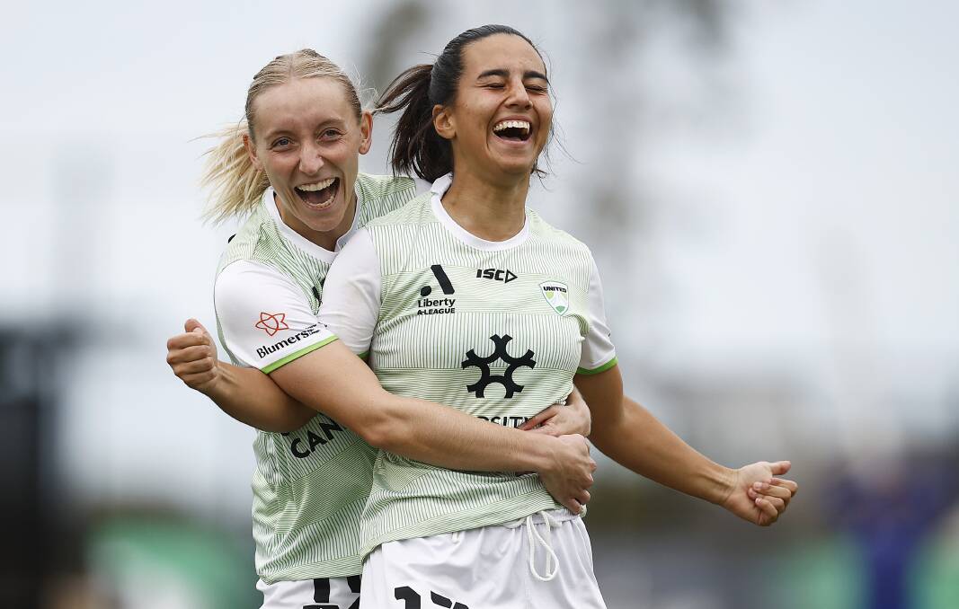 Vesna Milivojevic struck with a screamer to ignite Canberra United's finals charge. Picture Getty Images
