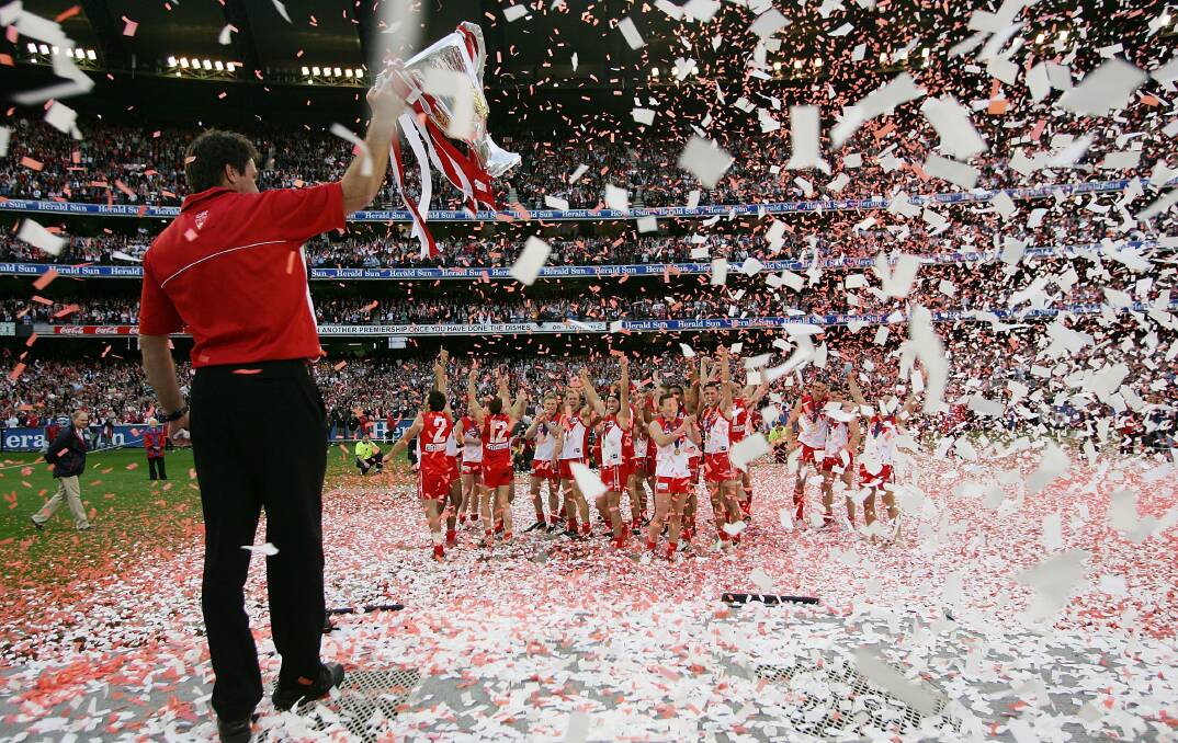 The Sydney Swans prevailed in the first epic grand final against West Coast before the roles were reversed. Picture: Getty Images