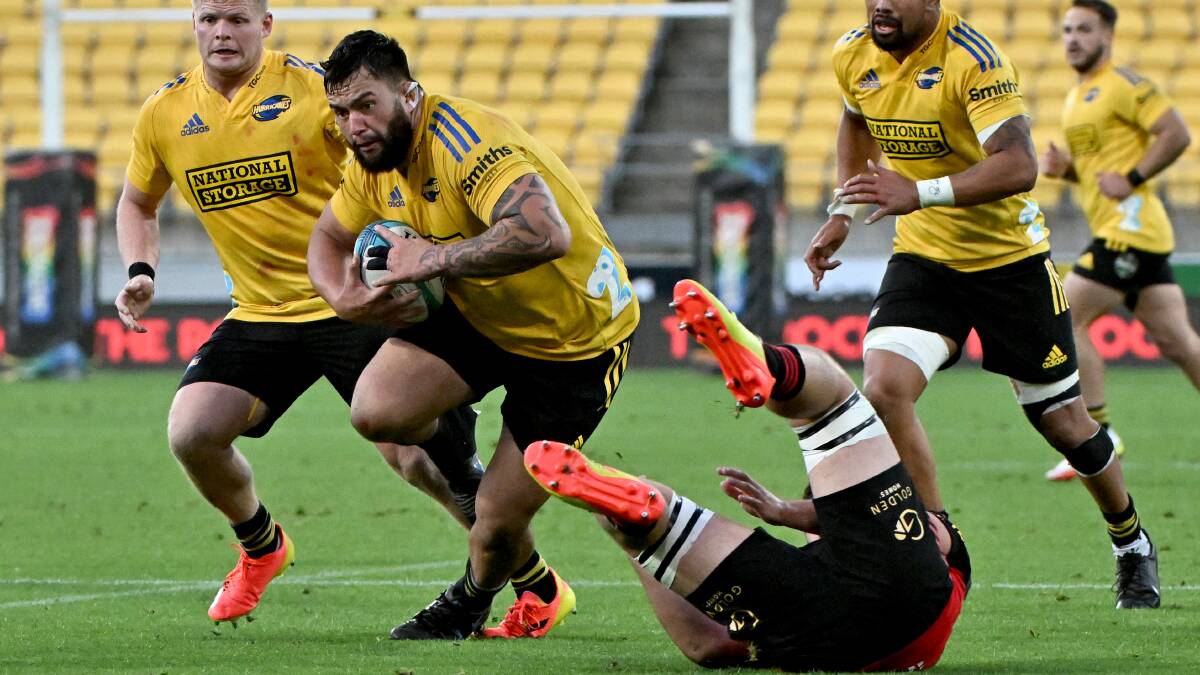 Hurricanes prop Tyrel Lomax returns to his hometown this week to face the Brumbies. Picture: Getty Images