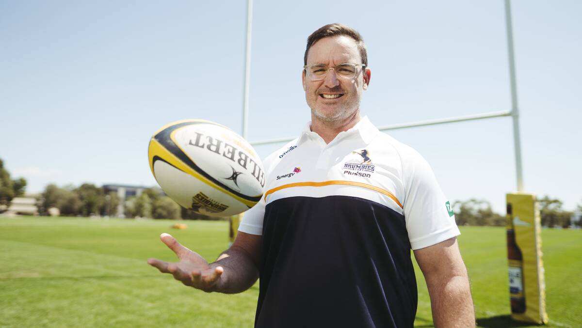 Dan McKellar is looking to steer the Brumbies to consecutive Super Rugby AU titles. Picture: Dion Georgopoulos