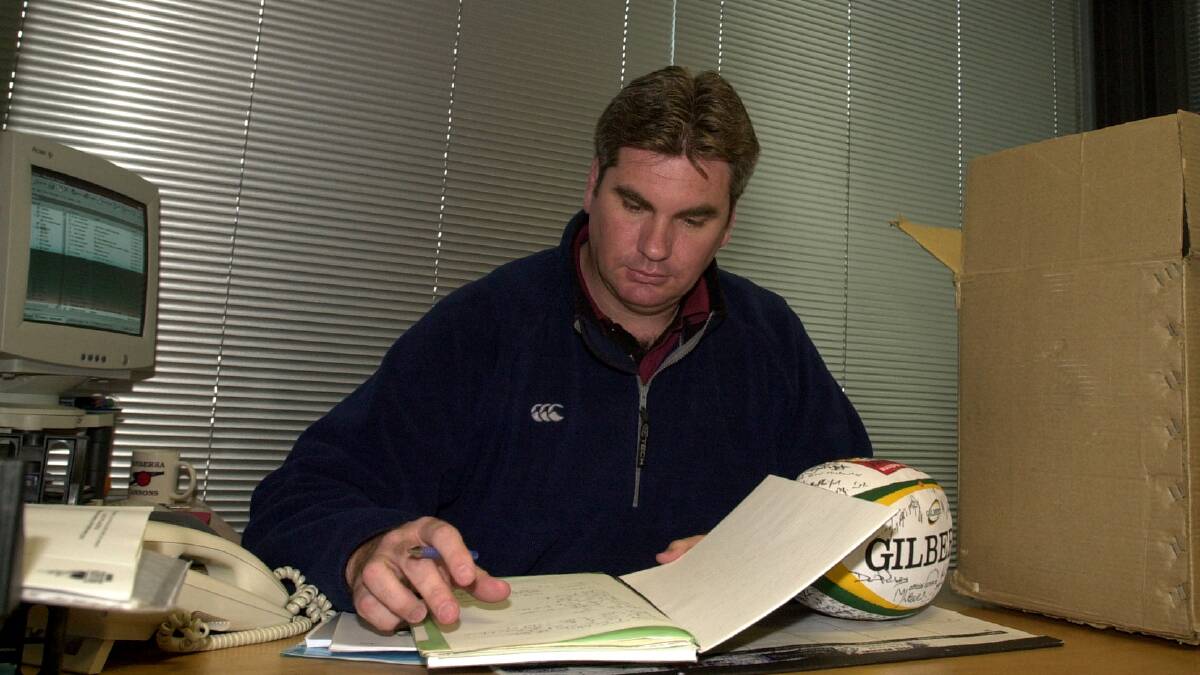 Phil Thomson during his first tenure at the Brumbies as team manager. Picture: Kym Smith
