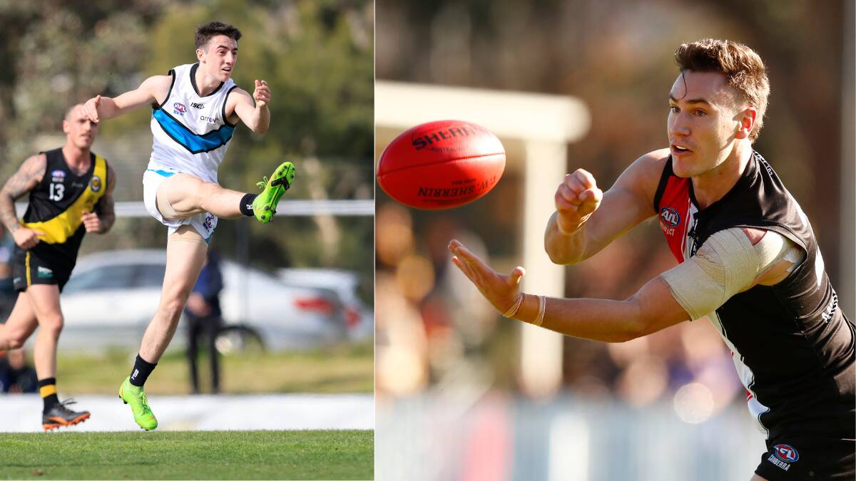 Thomas Simpson and Guy Richardson have tied in the Mulrooney Medal count. Pictures by Keegan Carroll