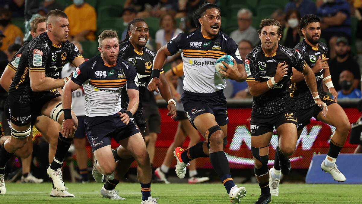 Pete Samu and the Brumbies kept their unbeaten run alive. Picture: Getty