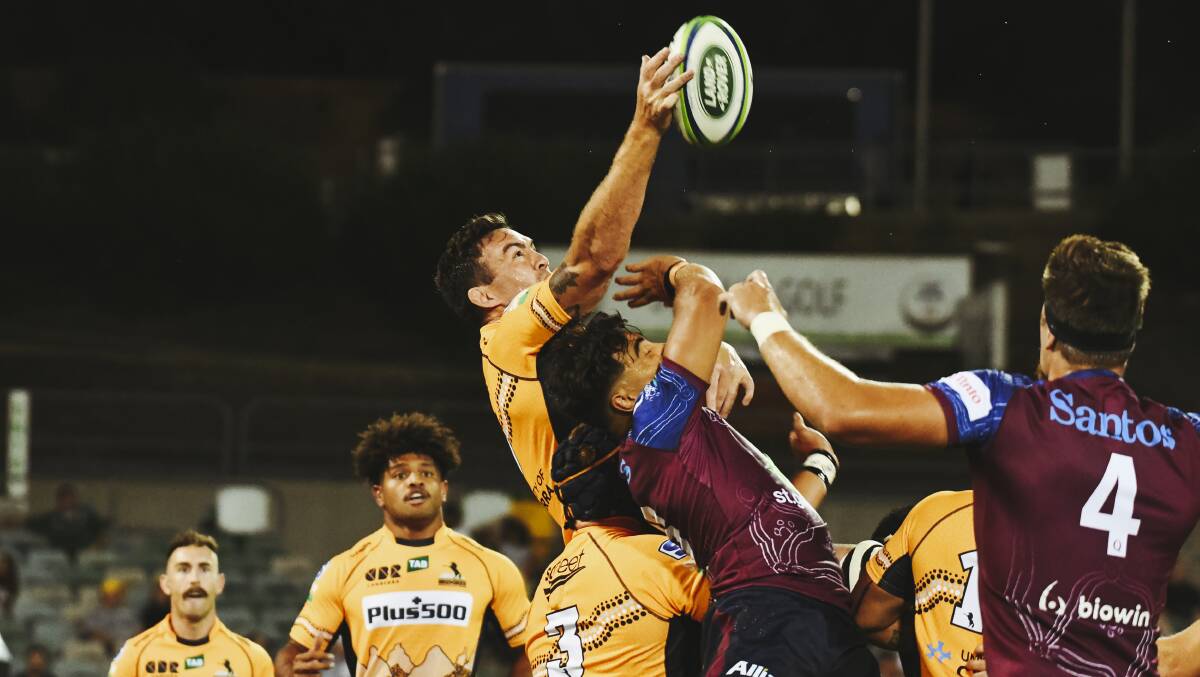 The Brumbies and Reds are fighting for top spot in the Super Rugby AU standings. Picture: Dion Georgopoulos