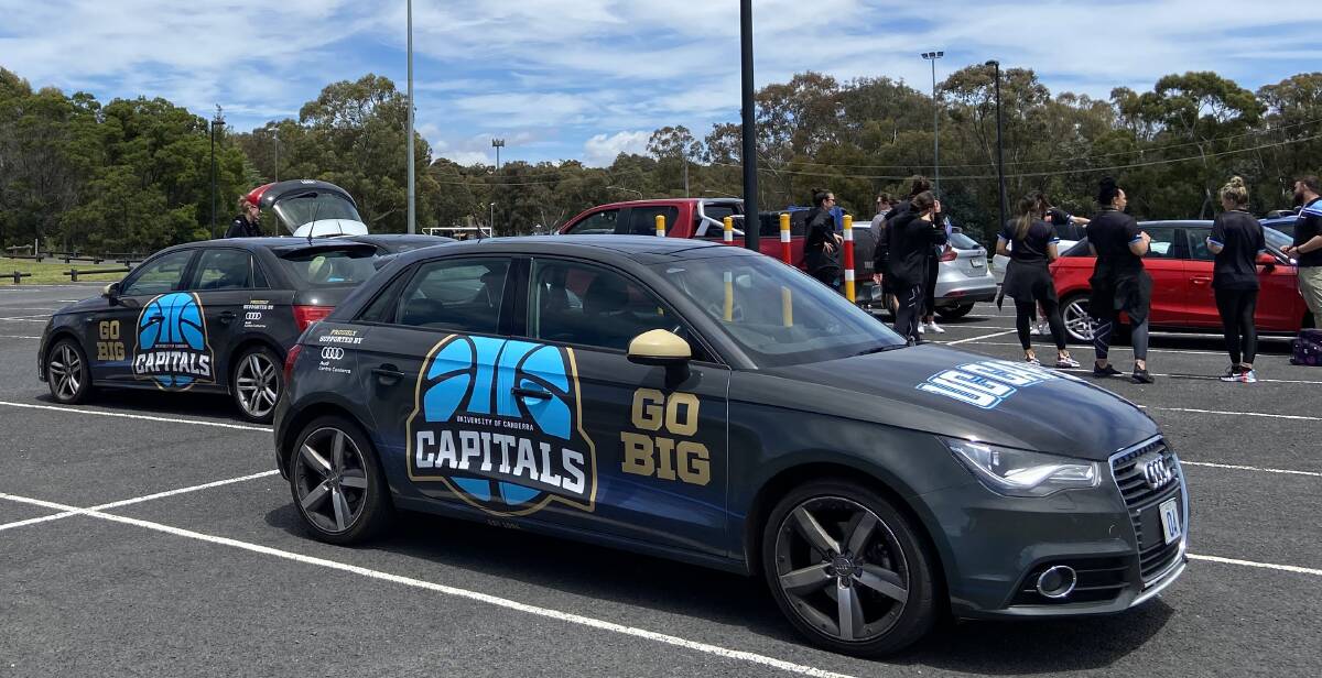 The Capitals loaded up club cars at the University of Canberra before departing on Friday.