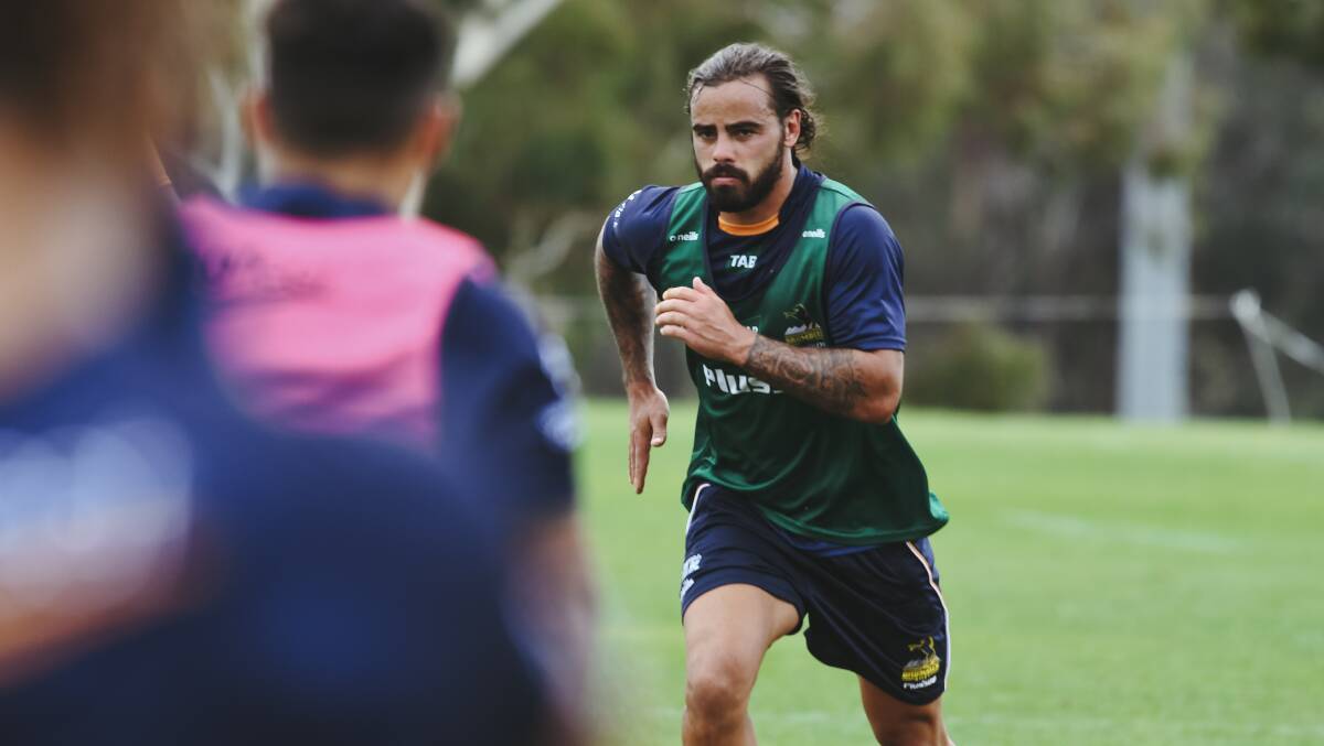 Andy Muirhead is determined to play a bigger role for the Brumbies as they eye a trial with the Force. Picture: Dion Georgopoulos