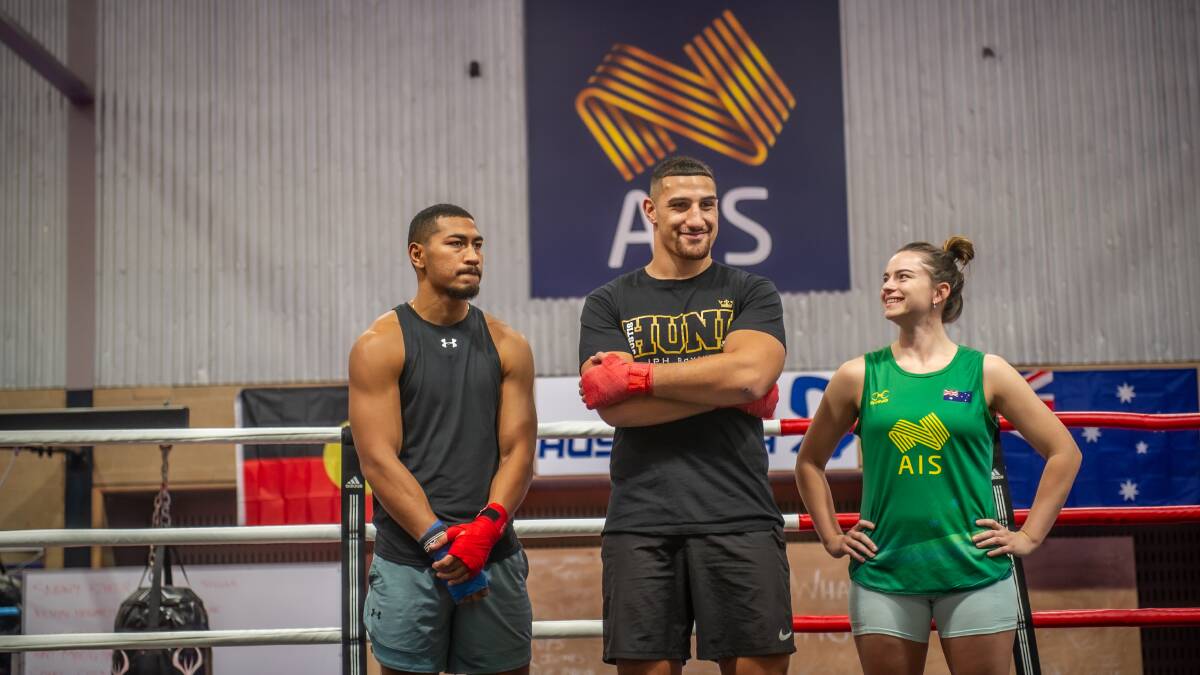 Australian boxing's Olympic contenders Paulo Aokuso, Justis Huni and Skye Nicolson are chasing gold. Picture: Karleen Minney
