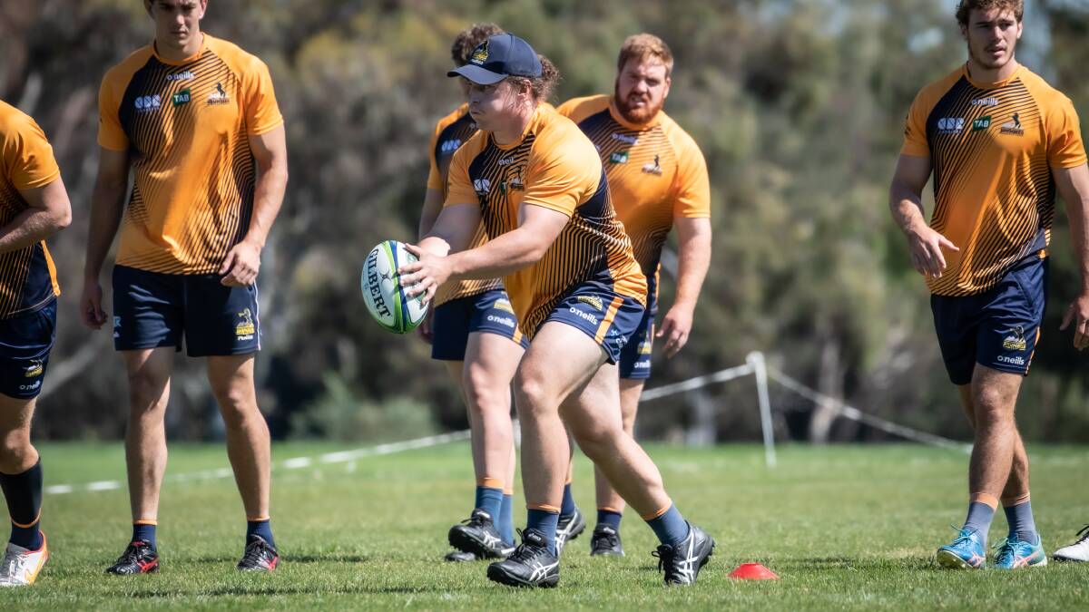 Lachlan Lonergan is relishing the intense battle for place in the Brumbies side. Picture: Karleen Minney