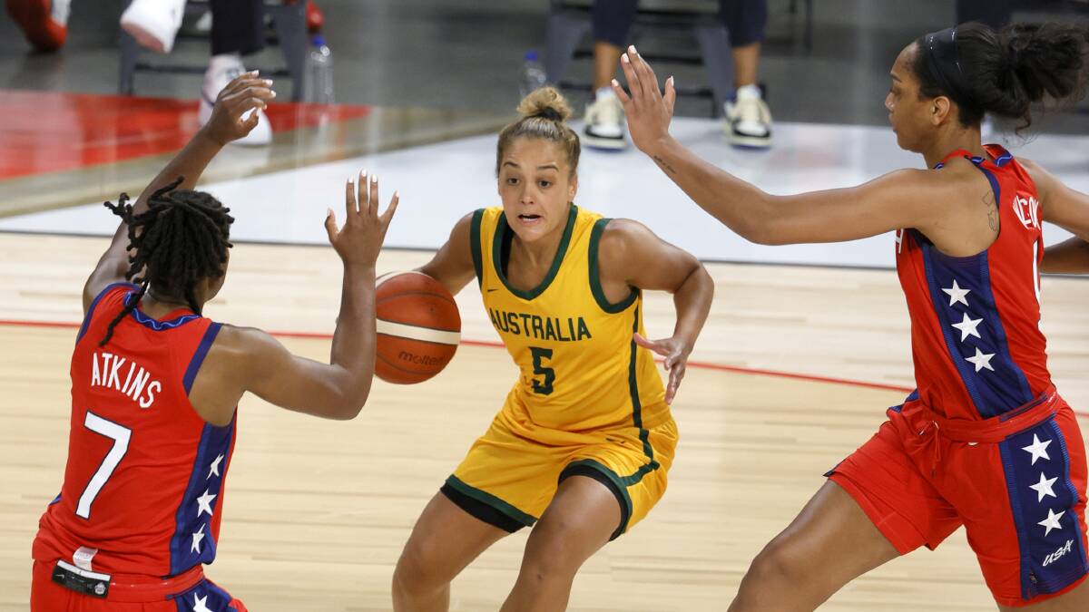 Leliani Mitchell and the Opals ride a wave of confidence into Tokyo. Picture: Getty