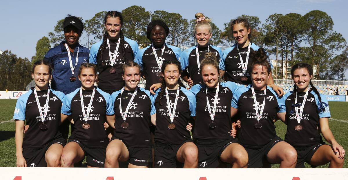 The University of Canberra claimed a medal for the first time. Picture: RugbyAU Media/Karen Watson 