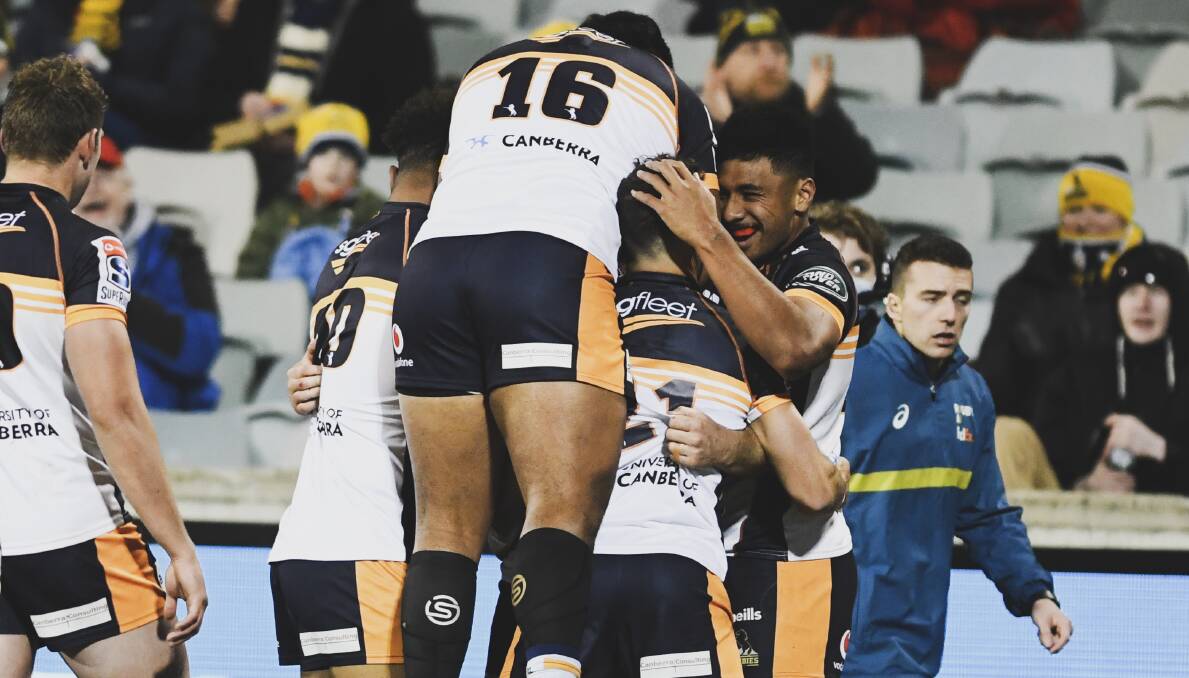 The Brumbies are through to the Super Rugby AU decider. Picture: Dion Georgopoulos