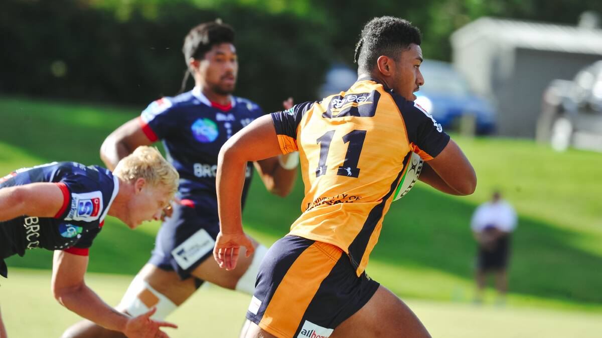 Former Brumbies prospect Junior Tupou has linked up with the Wests Tigers. Picture: Dion Georgopoulos