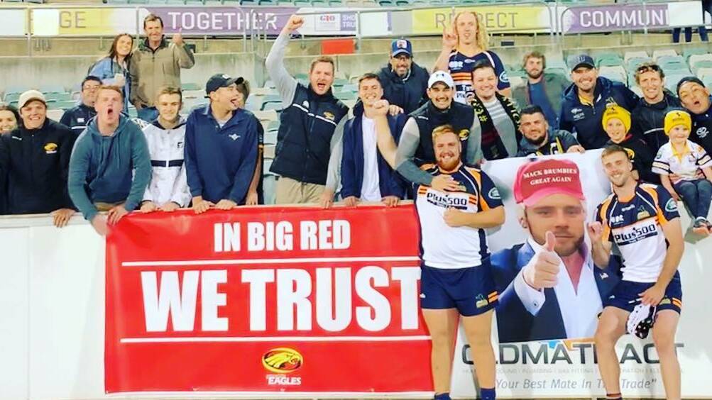 The Daramalan and Gungahlin Eagles families are never far away for Tom Ross and Mack Hansen. Picture: Supplied