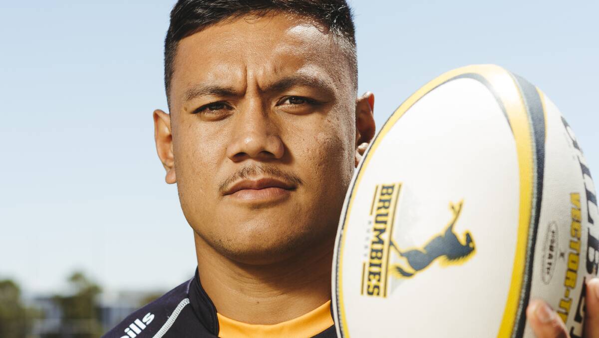 Len Ikitau has a chance to lock down the Brumbies' No. 13 jersey. Picture: Dion Georgopoulos